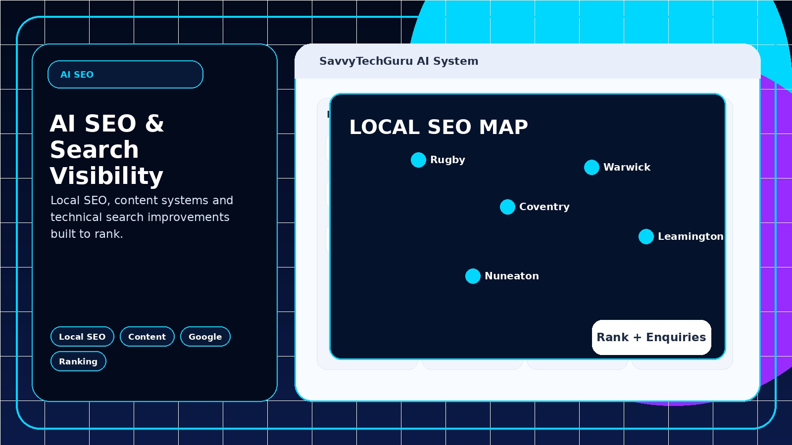 AI SEO & Search Visibility inspired service slide