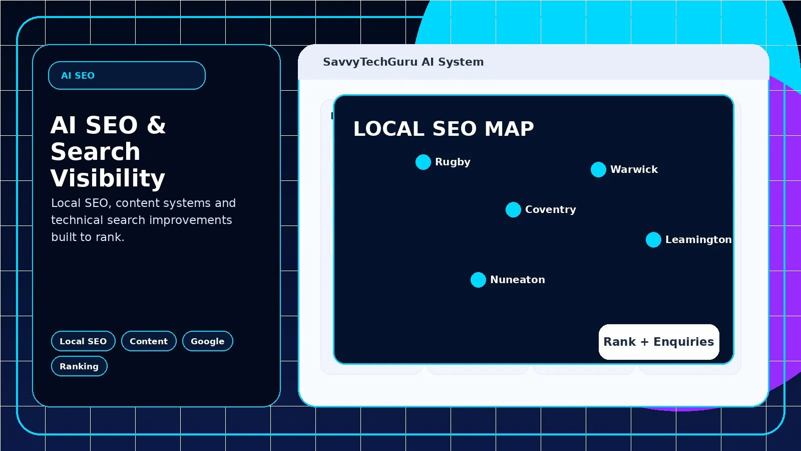 AI SEO & Search Visibility inspired service slide