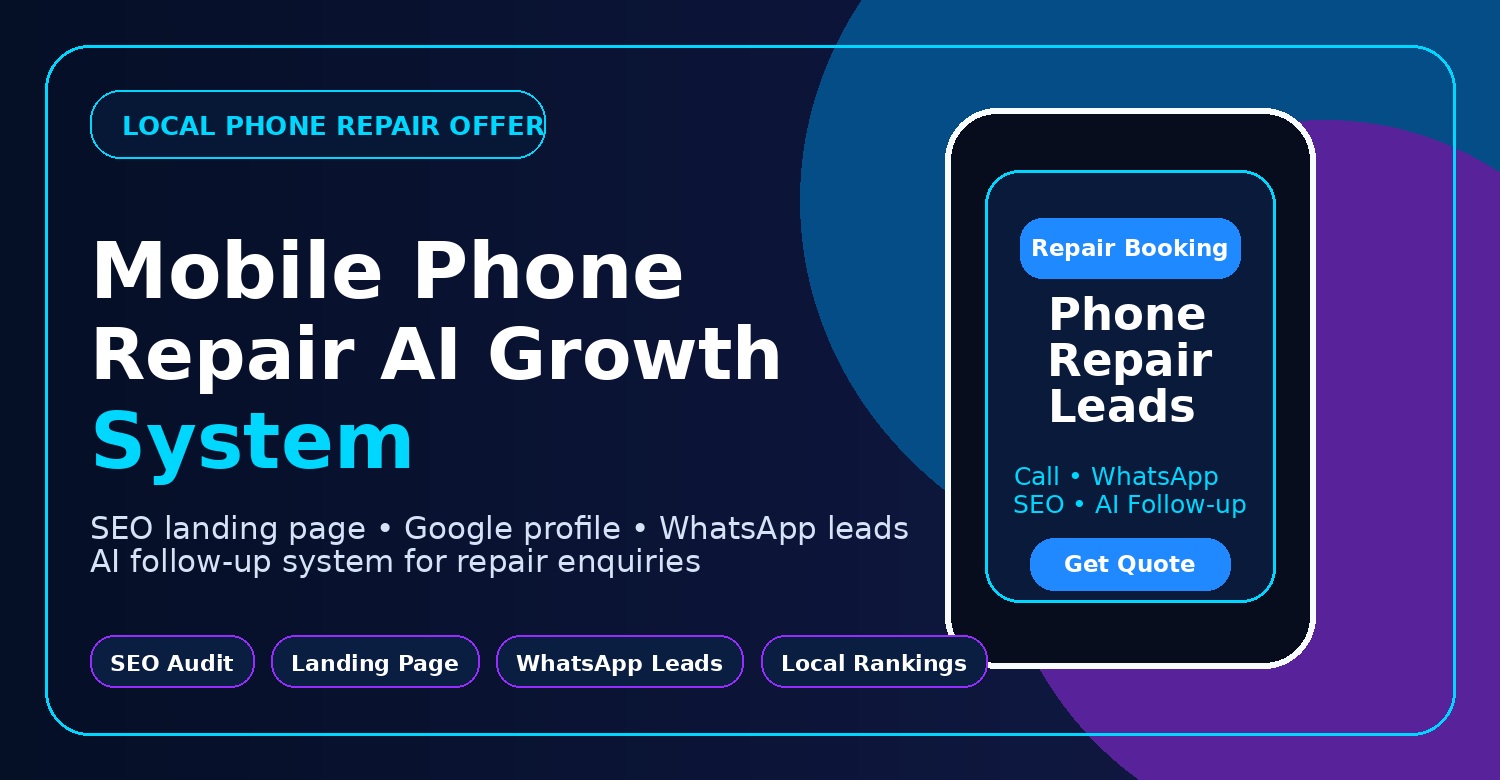 Mobile phone repair AI growth system offer