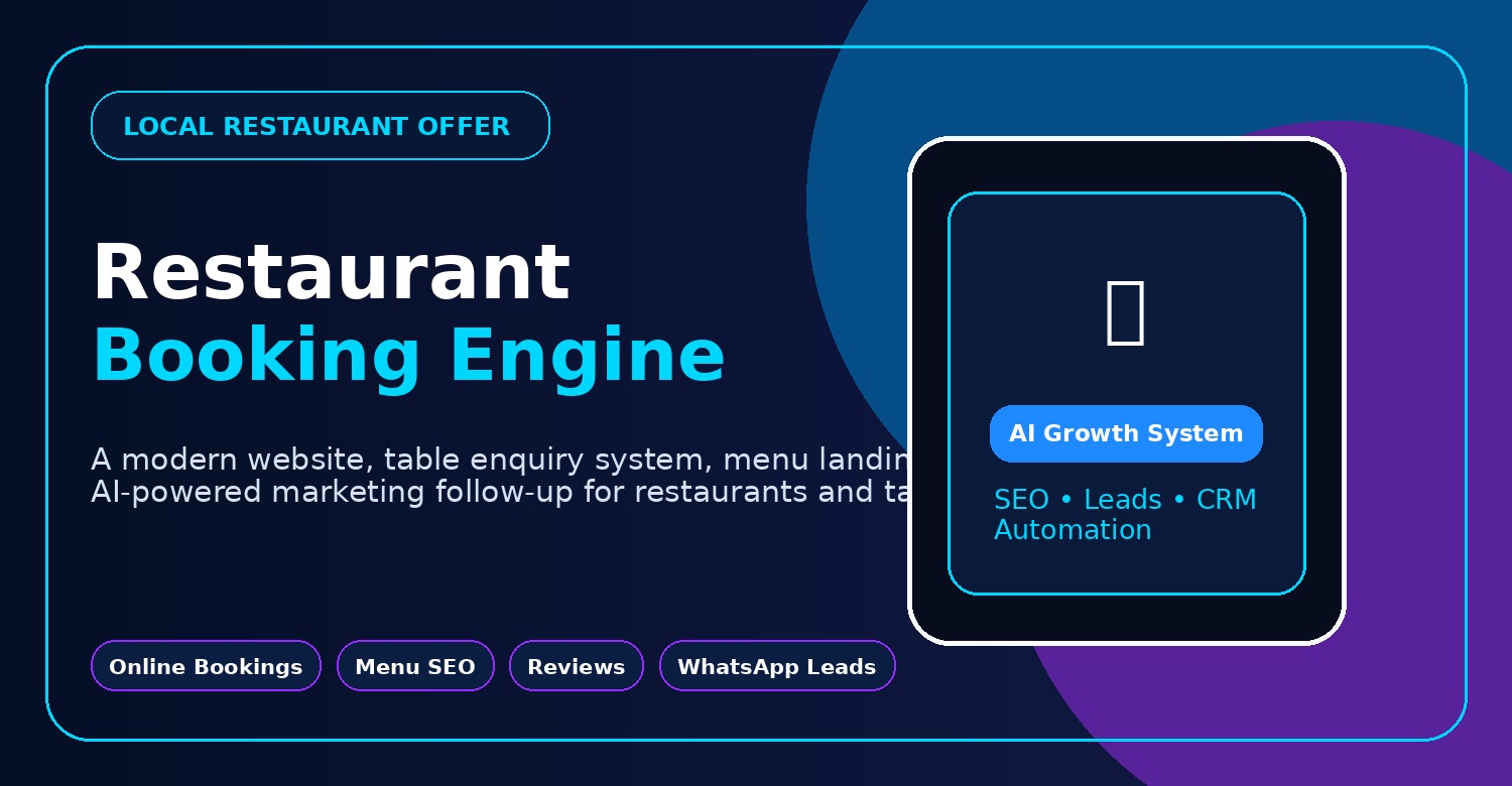Restaurant AI booking and marketing system offer